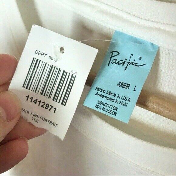 RuPaul NWT Women's Junior Large White 100% Cotton Portrait Tee Drag Race - Picture 3 of 6